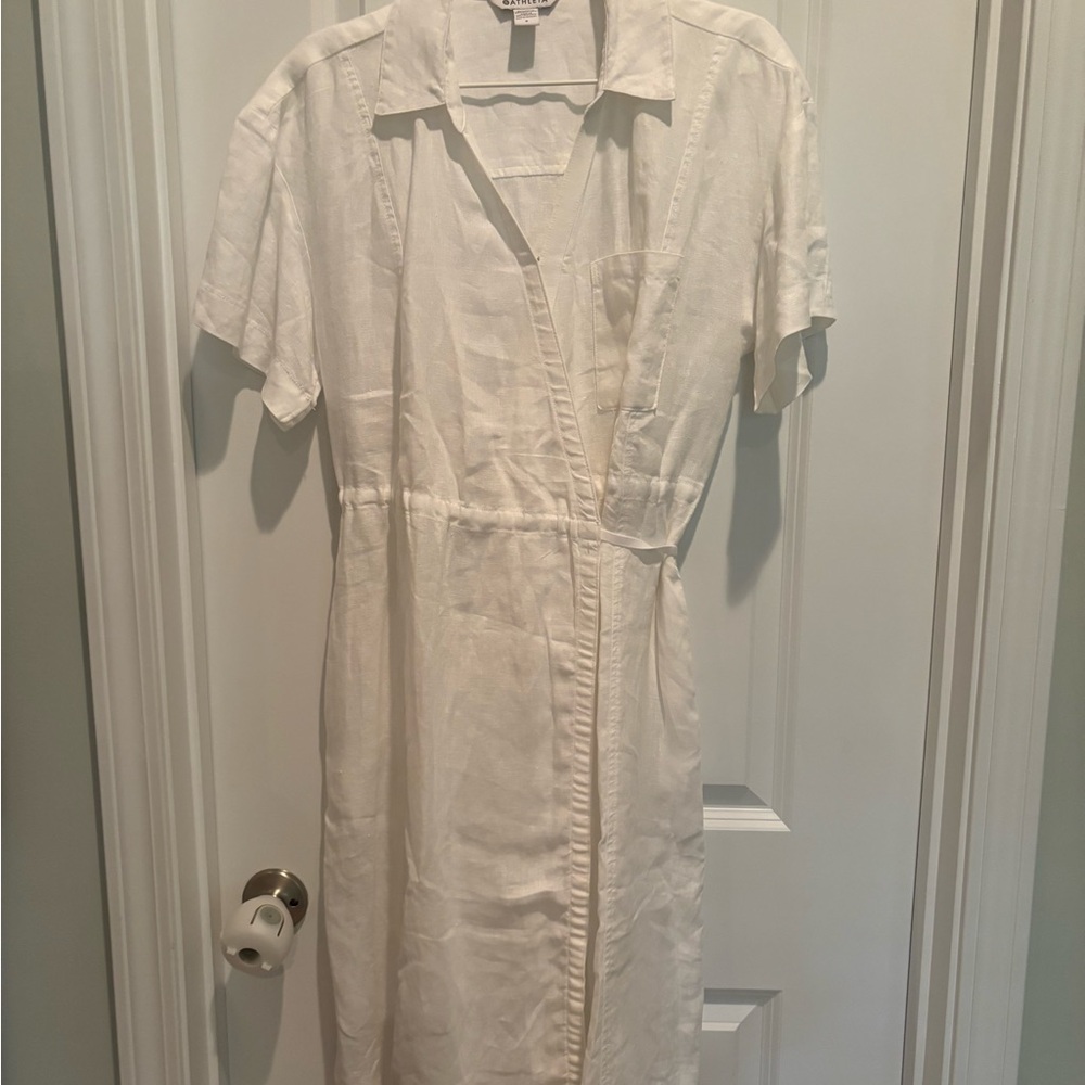 Athleta White Short Sleeve Dress